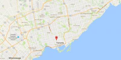 Kaart van Harbord Dorp distrik Toronto