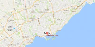 Kaart van Harbourfront distrik Toronto