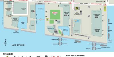 Kaart van Harbourfront Sentrum Toronto