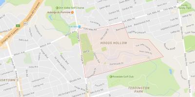 Kaart van Hoggs Hol omgewing Toronto