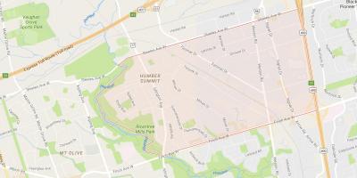 Kaart van Humber Beraad omgewing Toronto