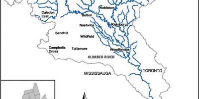 Kaart van Humber rivier