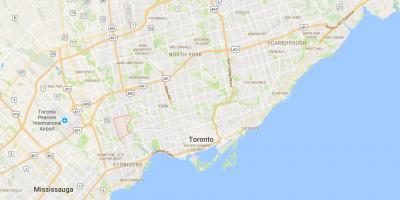 Kaart van Humber Vallei Dorp distrik Toronto