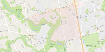 Kaart van Humbermede omgewing Toronto