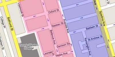 Kaart van Kensington Mark Toronto Stad