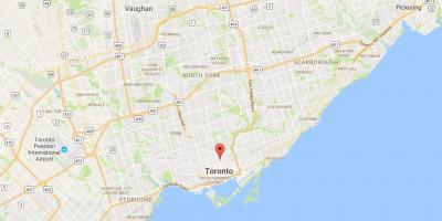 Kaart van die Kerk en Wellesley distrik Toronto