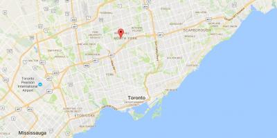 Kaart van Lansing distrik Toronto
