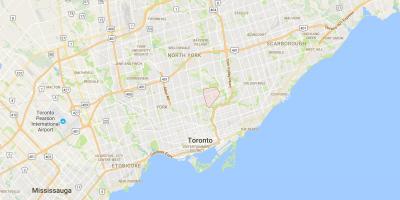 Kaart van Leaside distrik Toronto