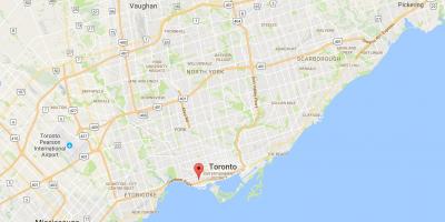 Kaart van Vryheid Dorp distrik Toronto