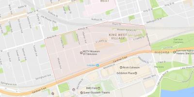 Kaart van Vryheid Dorp omgewing Toronto