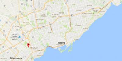 Kaart van Markland Hout distrik Toronto