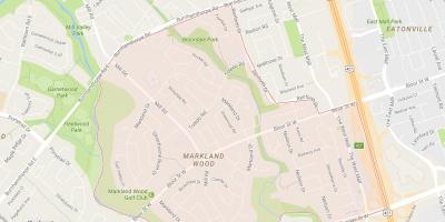 Kaart van Markland Hout omgewing Toronto