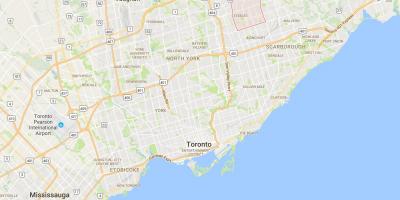 Kaart van Milliken distrik Toronto