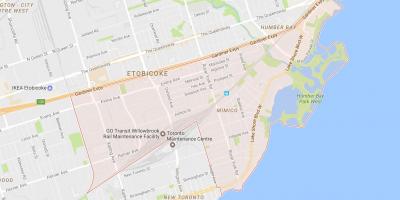 Kaart van Mimico omgewing Toronto