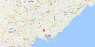 Kaart van Mirvish Dorp distrik Toronto