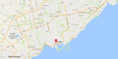 Kaart van die Mode-Distrik distrik Toronto