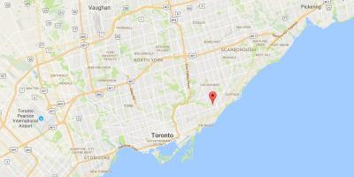Kaart van Oakridge distrik Toronto