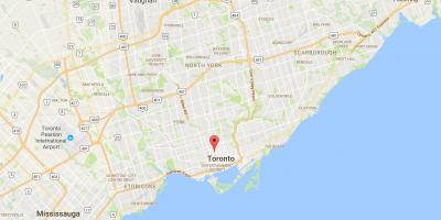 Kaart van die Ontdekking Distrik distrik Toronto