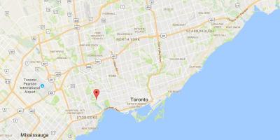 Kaart van die Ou Meul-distrik Toronto