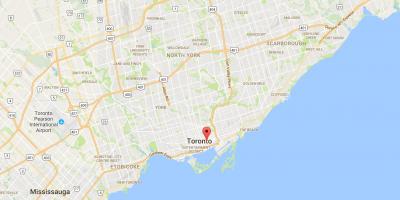 Kaart van die Ou Stad distrik Toronto
