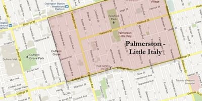 Kaart van Palmerston bietjie Italië Toronto