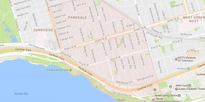 Kaart van Parkdale omgewing Toronto