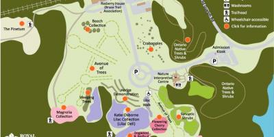 Kaart van die RBG Arboretum