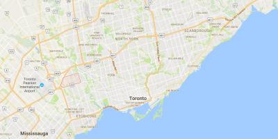 Kaart van Richview distrik Toronto