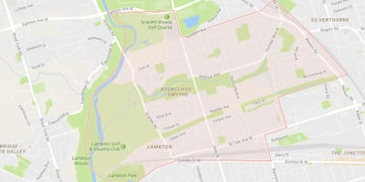 Kaart van Rockcliffe–Smythe omgewing Toronto