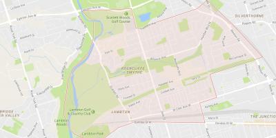 Kaart van Rockcliffe–Smythe omgewing Toronto