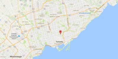Kaart van Rosedale distrik Toronto