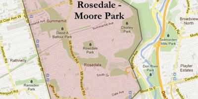 Kaart van Rosedale Moore Park Toronto