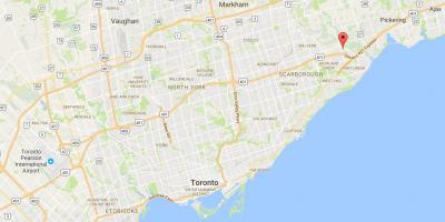 Kaart van Rouge distrik Toronto