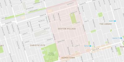 Kaart van Seaton Dorp omgewing Toronto