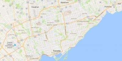 Kaart van Steeles distrik Toronto