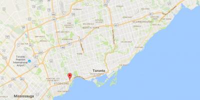 Kaart van Stonegate-Queensway distrik Toronto