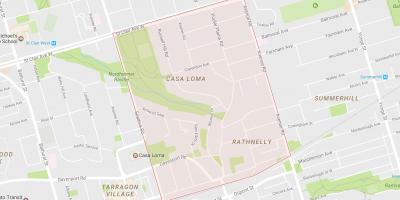 Kaart van Suid-Hill omgewing Toronto