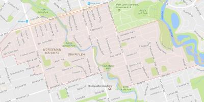 Kaart van Sunnylea omgewing omgewing Toronto