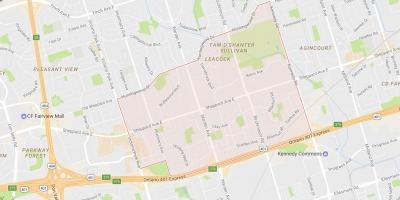 Kaart van Tam o'shanter – Sullivan omgewing Toronto