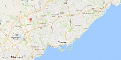 Kaart van Thistletown distrik Toronto