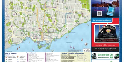 Kaart van toerisme Toronto