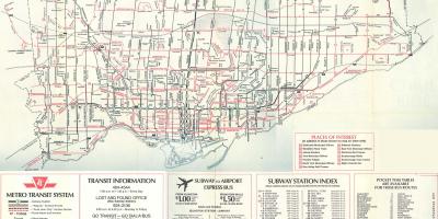 Kaart van Toronto 1976