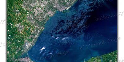 Kaart van Toronto lake Ontario satelliet