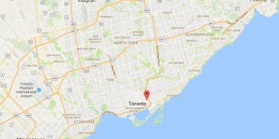 Kaart van Trefann Hof distrik Toronto
