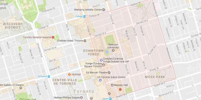 Kaart van die Tuin Distrik Toronto Stad
