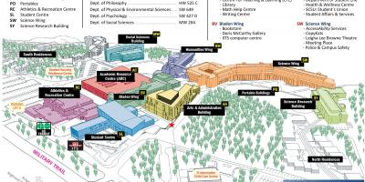 Kaart van die universiteit van Toronto Scarborough kampus