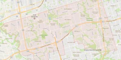 Kaart van Uptown Toronto omgewing Toronto