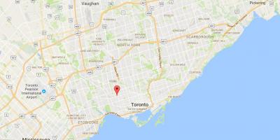 Kaart van Wallace Emerson distrik Toronto