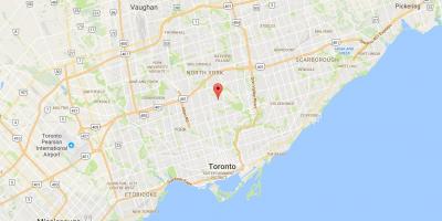 Kaart van Wanless Park distrik Toronto