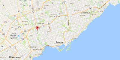 Kaart van Weston distrik Toronto